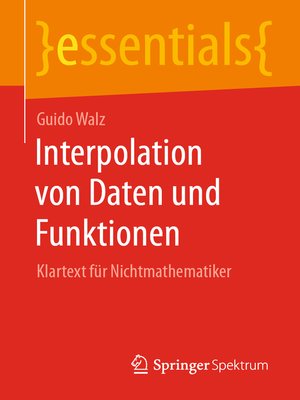 cover image of Interpolation von Daten und Funktionen
